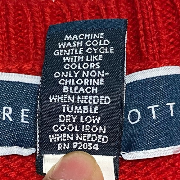 Karen Scott Red Knit Sweater Snowman Snowflake Embellishment Small S - Picture 4 of 13